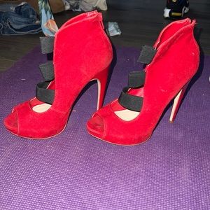 Red woman’s heels